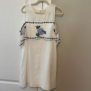 White Embroidered Boutique Dress | Size M